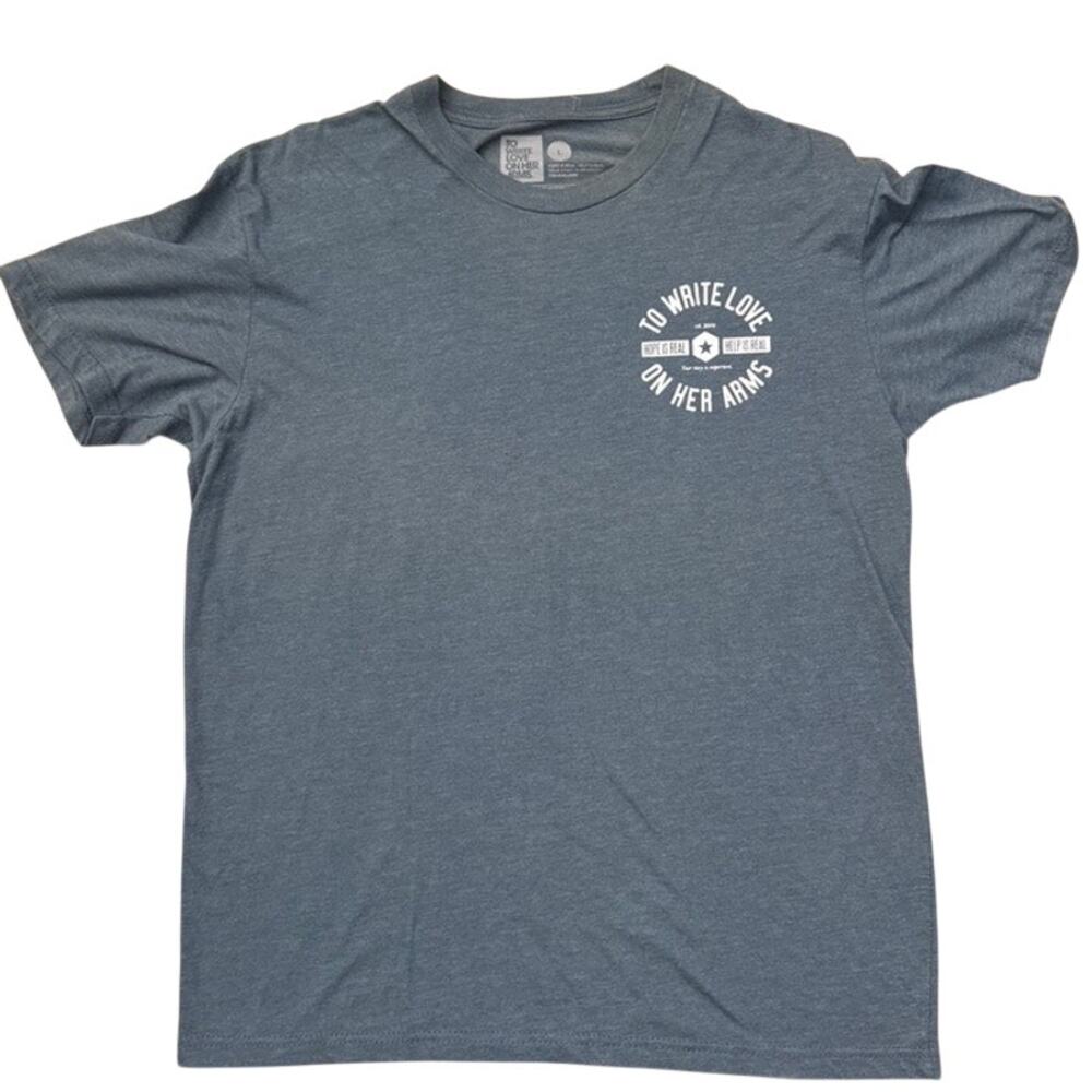 To Write Love on Her Arms Hope is real We will be the Hopeful blue shirt Large